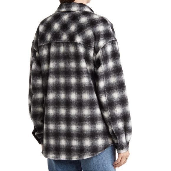 Lined Shacket Plaid Black & White NWT  Thread & Supply - Picture 2 of 11